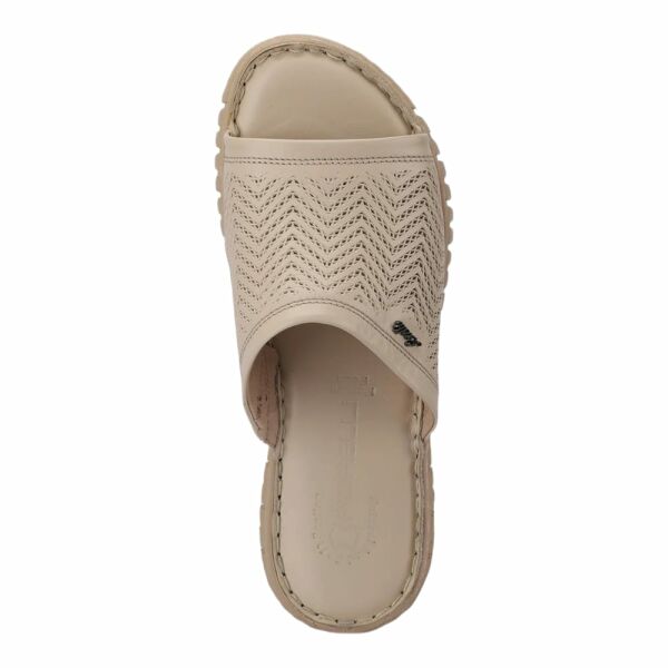 Forelli 38505 Sofia-G Bej Kadın Comfort Deri Terlik