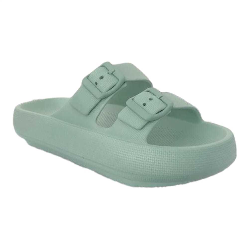 Akınal Bella E282 Mint Kadın Tokalı Plaj Terlik