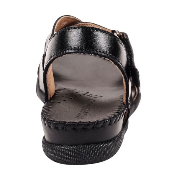 Forelli 22301-G İlya Siyah Kadın Comfort Deri Sandalet