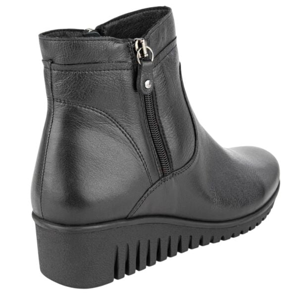 Muya 324804 Londo 6 Nokta Siyah Kadın Comfort Deri Bot