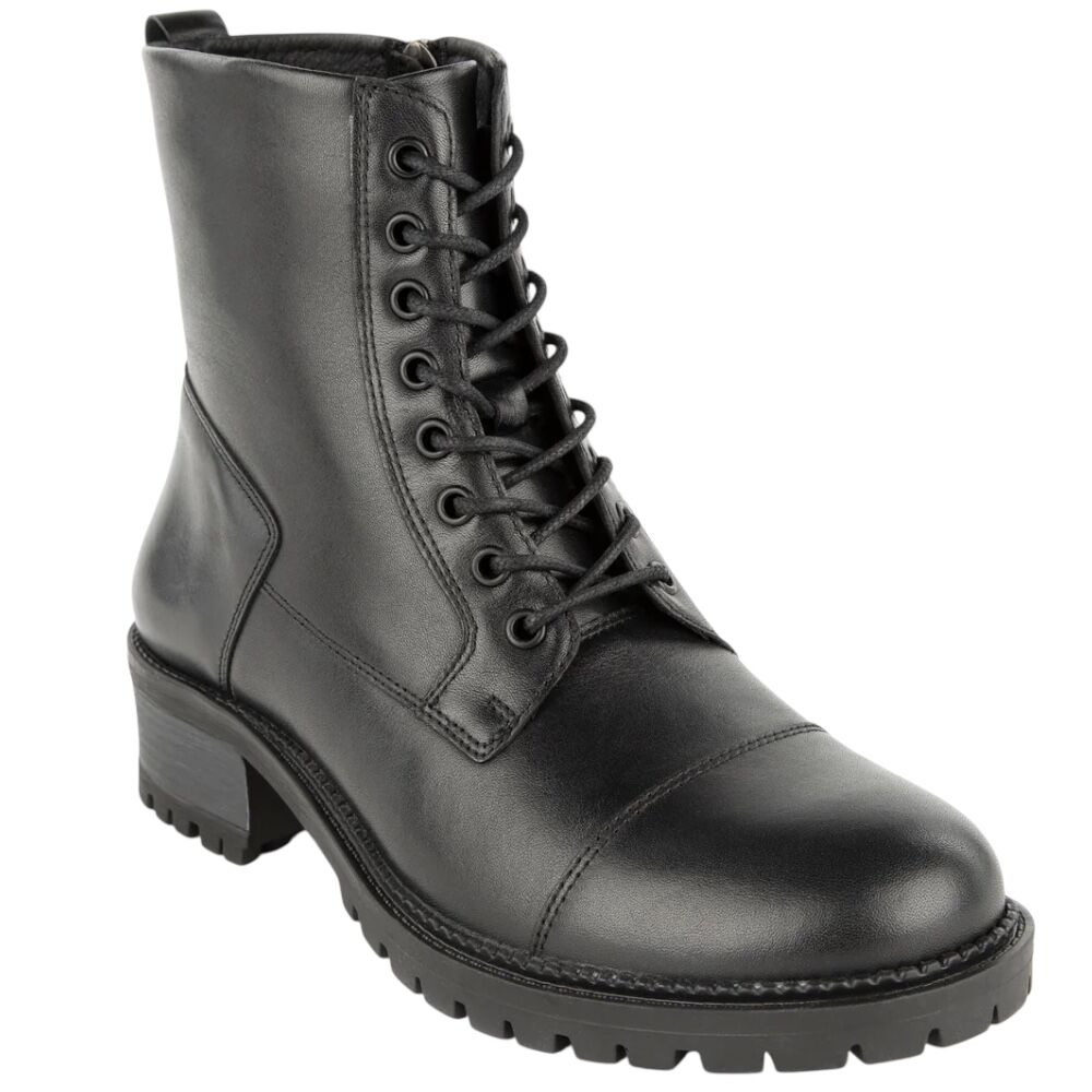 Muya 322109 Alpina 6 Nokta Siyah Kadın Comfort Deri Bot