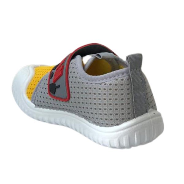 Gezer 3336 Gri/Sarı Çocuk Kreş Yazlık Ev Ayakkabısı