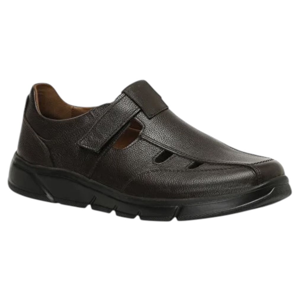 Polaris 107409 4FX Kahve Erkek Comfort Deri Sandalet