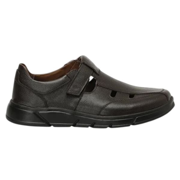 Polaris 107409 4FX Kahve Erkek Comfort Deri Sandalet