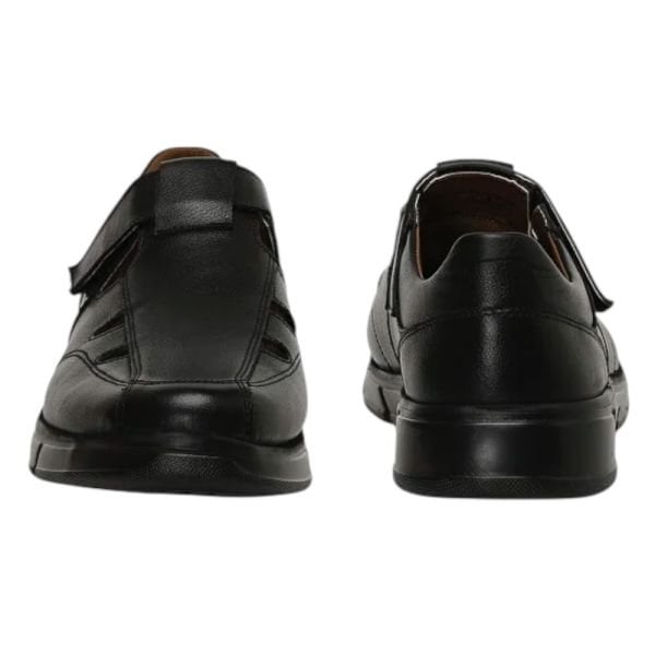 Polaris 107409 4FX Siyah Erkek Comfort Deri Sandalet