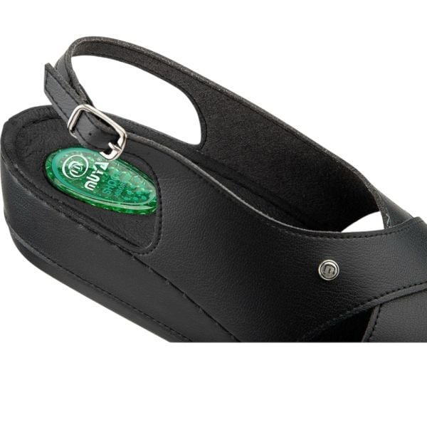 Muya 35207 İngane Siyah Kadın Anatomik Topuk Dikeni Sandalet