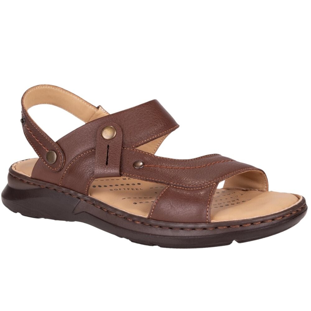 Forelli 40507-G Ural Taba Erkek Deri Günlük Sandalet