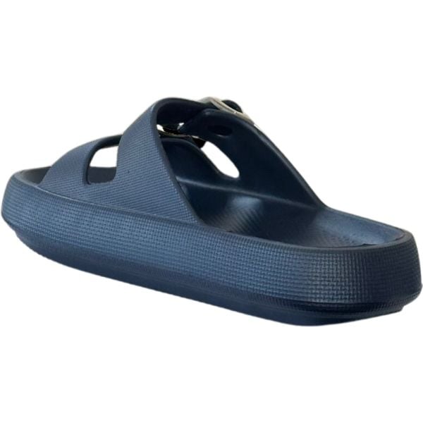 Akınal Bella E282 Lacivert Kadın Altın Tokalı Plaj Terlik