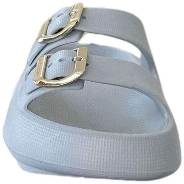 Akınal Bella E282 Buz Gri Kadın Altın Tokalı Plaj Terlik