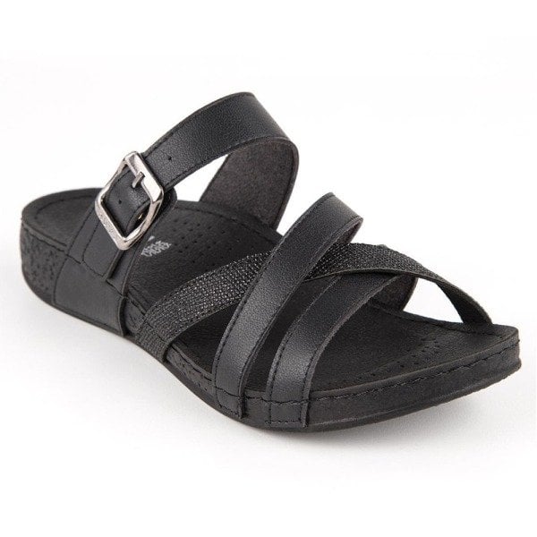 Muya 31119 Gizeh Siyah Kadın Anatomik Terlik