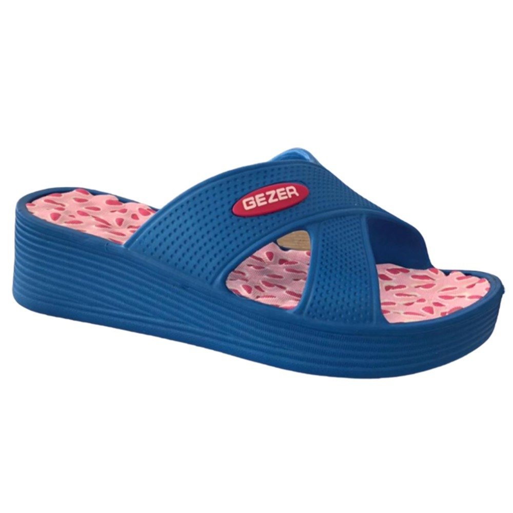 Gezer 10270 Mavi Kadın Topuklu Havuz/Deniz Terlik