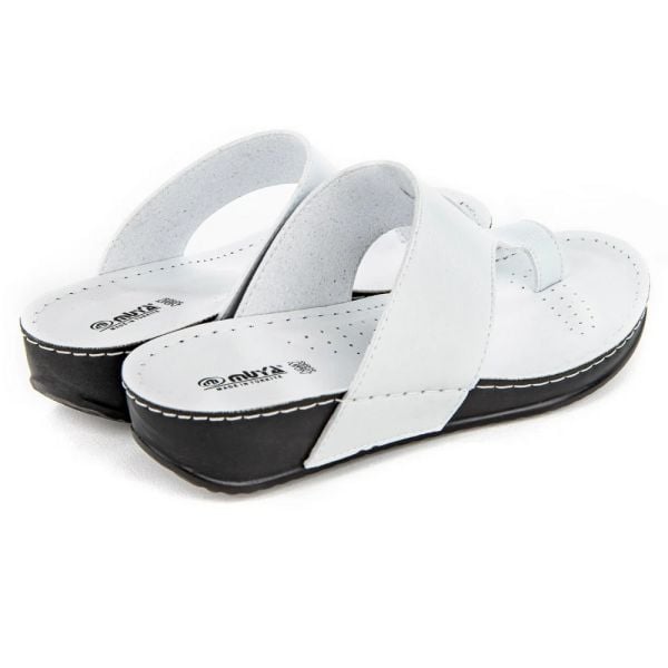 Muya 31163 Ara Beyaz Kadın Parmak Arası Terlik