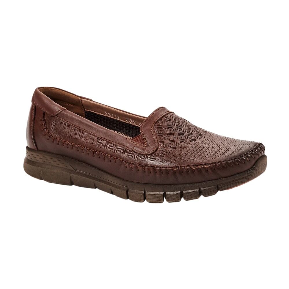 Forelli 29413 Eterna-G Taba Kadın Comfort Deri Ayakkabı