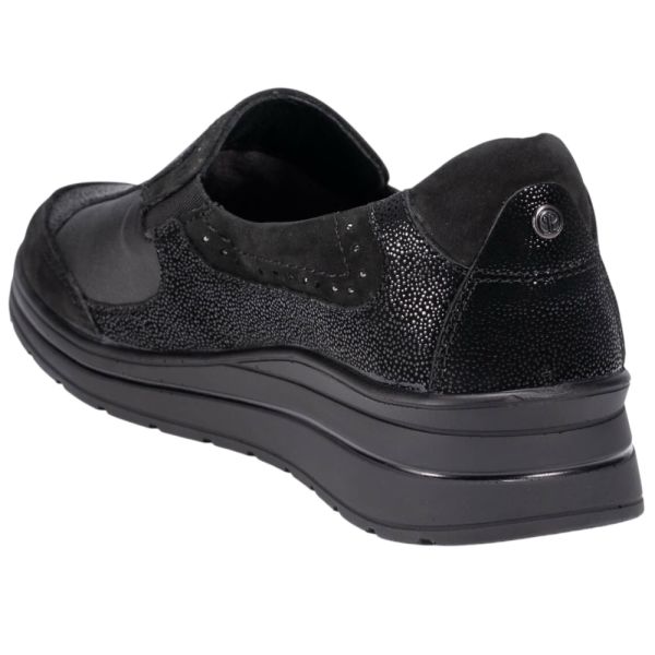 Forelli 21327-H Faye Siyah Kadın Comfort Deri Ayakkabı