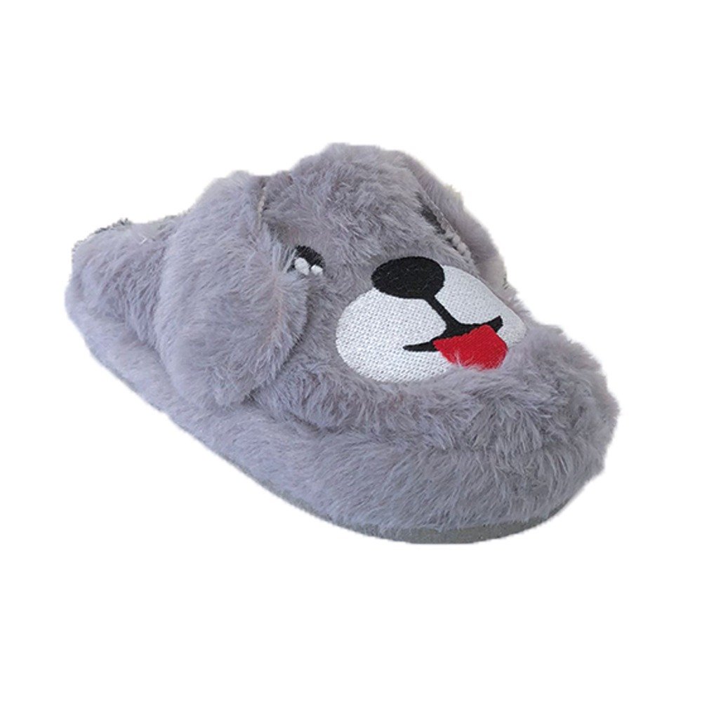 Cex Köpek 1PR Gri Çocuk Ev İçi Terlik