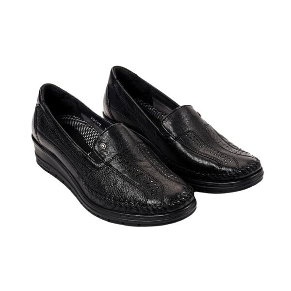 Forelli 25182-H Moriza Siyah Kadın Comfort Deri Ayakkabı