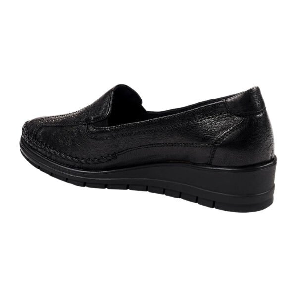 Forelli 25182-H Moriza Siyah Kadın Comfort Deri Ayakkabı