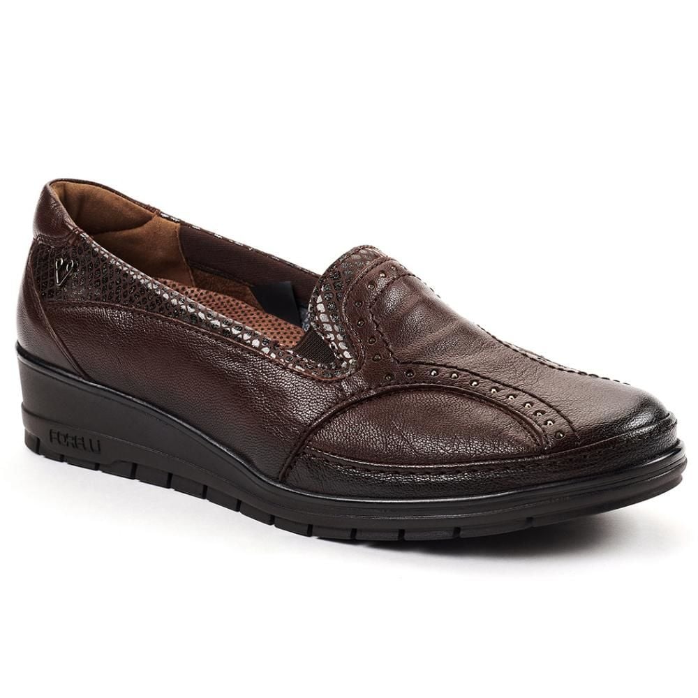 Forelli 25109 Mimoza-H Kahve Kadın Comfort Deri Ayakkabı