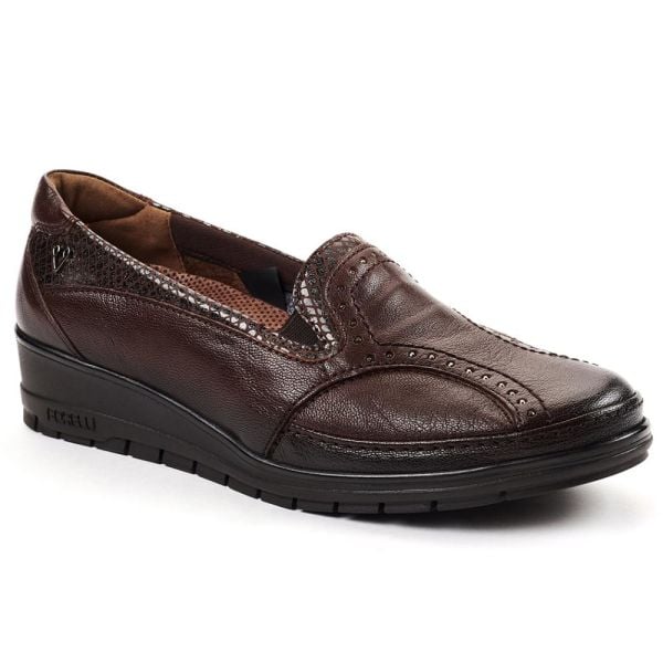 Forelli 25109 Mimoza-H Kahve Kadın Comfort Deri Ayakkabı