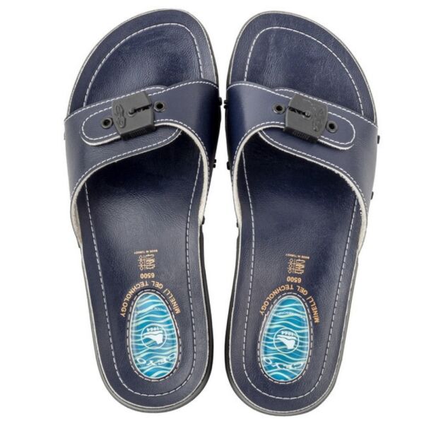 Ceyo 6500-1 Minelli Lacivert Kadın Anatomik Jel Taban Terlik