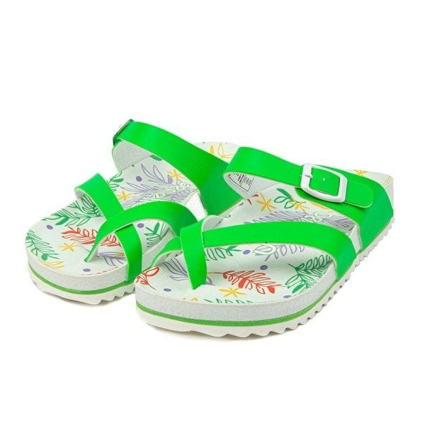 Benetton BN-1035 Yeşil Kadın Parmak Arası Terlik