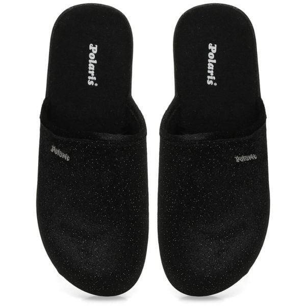 Polaris 607045 4PR Siyah Kadın Ev İçi Terlik