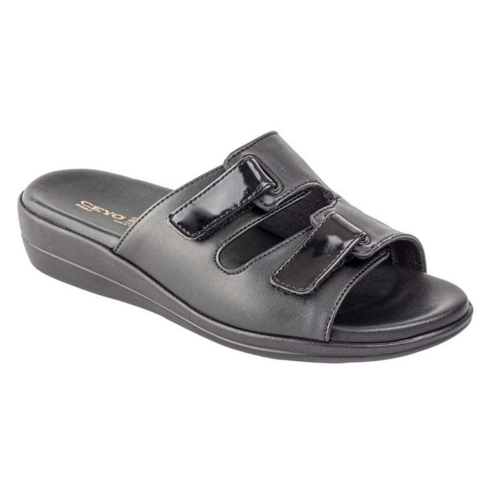 Ceyo 9863-25 Siyah Kadın Kemik Çıkıntısı Terlik