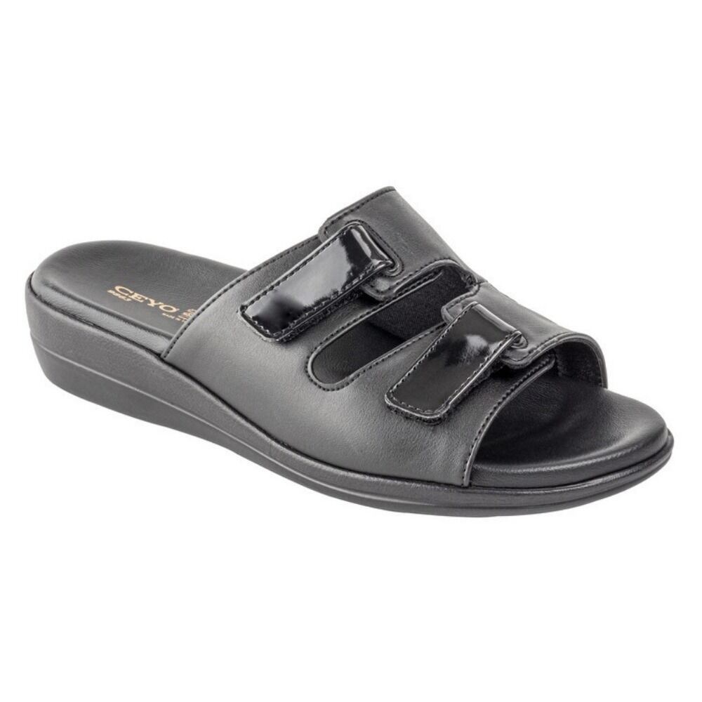 Ceyo 9863-25 Siyah Kadın Kemik Çıkıntısı Terlik