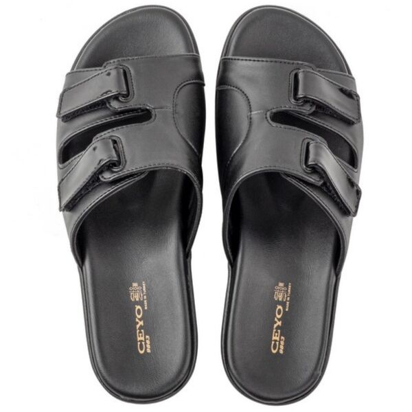 Ceyo 9863-25 Siyah Kadın Kemik Çıkıntısı Terlik