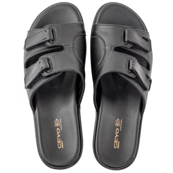 Ceyo 9863-25 Siyah Kadın Kemik Çıkıntısı Terlik