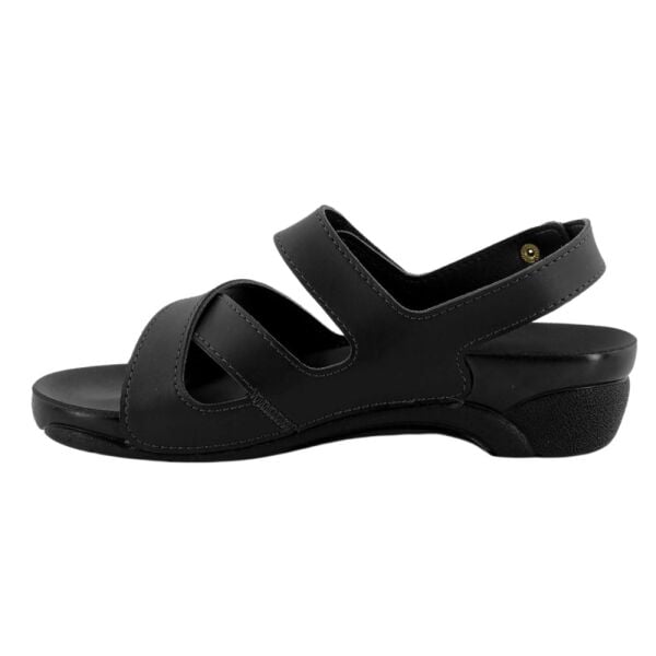 Ceyo Venedik-8 Siyah Kadın Anatomik Hac/Umre Sandalet