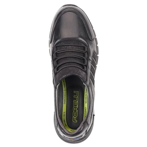 Forelli 29410-G Fulya Siyah Kadın Comfort Deri Ayakkabı