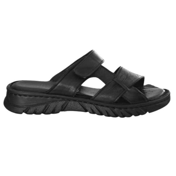 Cex 25Y NBL01 Siyah Kadın Hakiki Deri Günlük Terlik