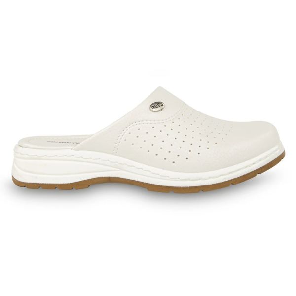 Muya 31020 Beyaz Kadın Ortopedik Sabo Terlik