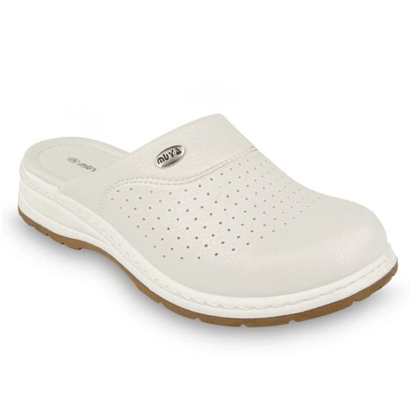 Muya 31020 Beyaz Kadın Ortopedik Sabo Terlik