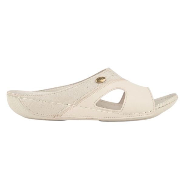 Muya 36217 Sinne Krem Kadın Anatomik Topuk Dikeni Terlik