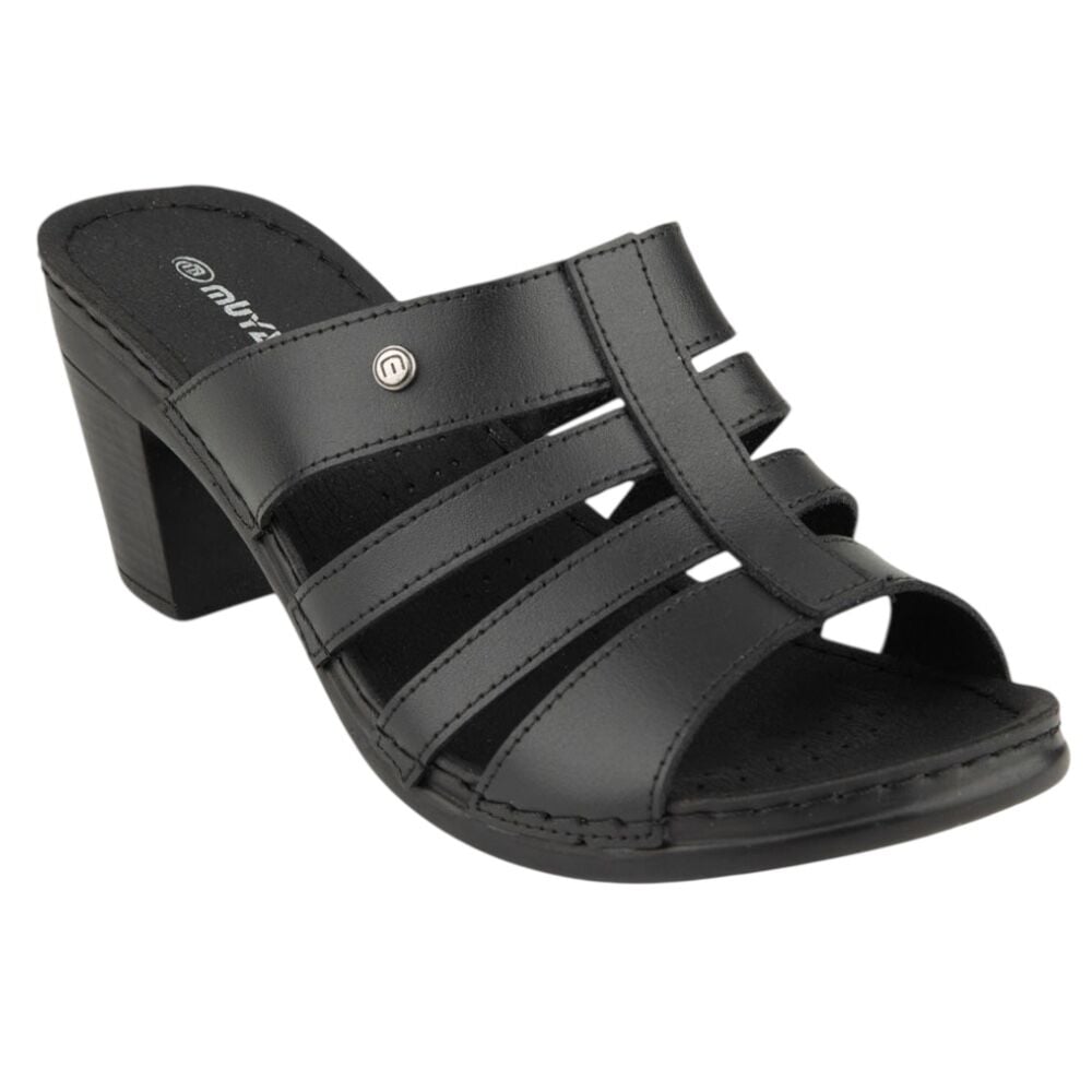 Muya 36261 Schoen Siyah Kadın Topuklu Terlik