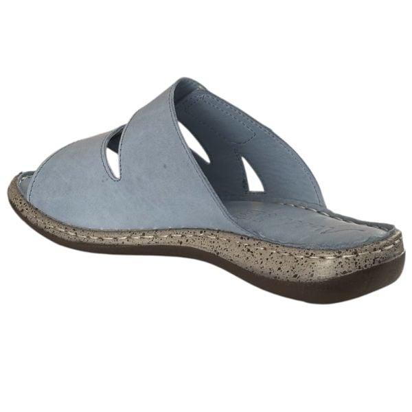 Cex 25Y NBL03 Mavi Kadın Hakiki Deri Günlük Terlik