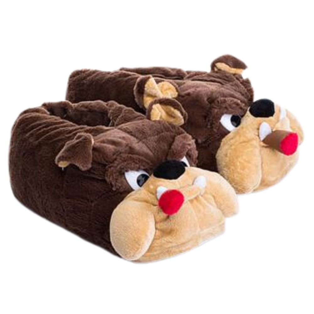 Twigy AA0614 Tw Bulldog 2 Kahve Hayvan Figürlü Kadın Panduf