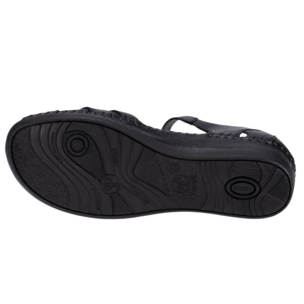 Forelli 22526 Larni-G Siyah Kadın Comfort Deri Sandalet