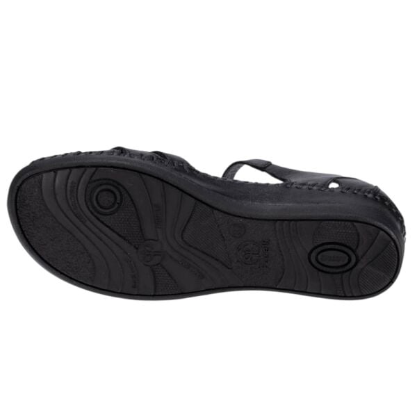 Forelli 22526 Larni-G Siyah Kadın Comfort Deri Sandalet