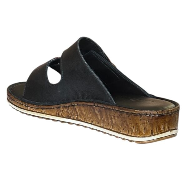 Cex 25Y NBL04 Siyah Kadın Hakiki Deri Günlük Terlik