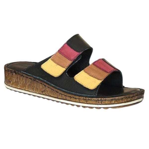 Cex 25Y NBL04 Siyah Kadın Hakiki Deri Günlük Terlik