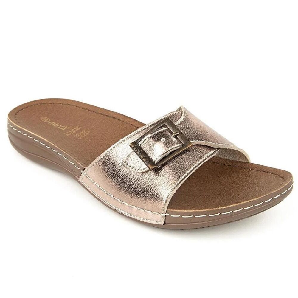 Muya 31111 Luice Platin Kadın Anatomik Terlik