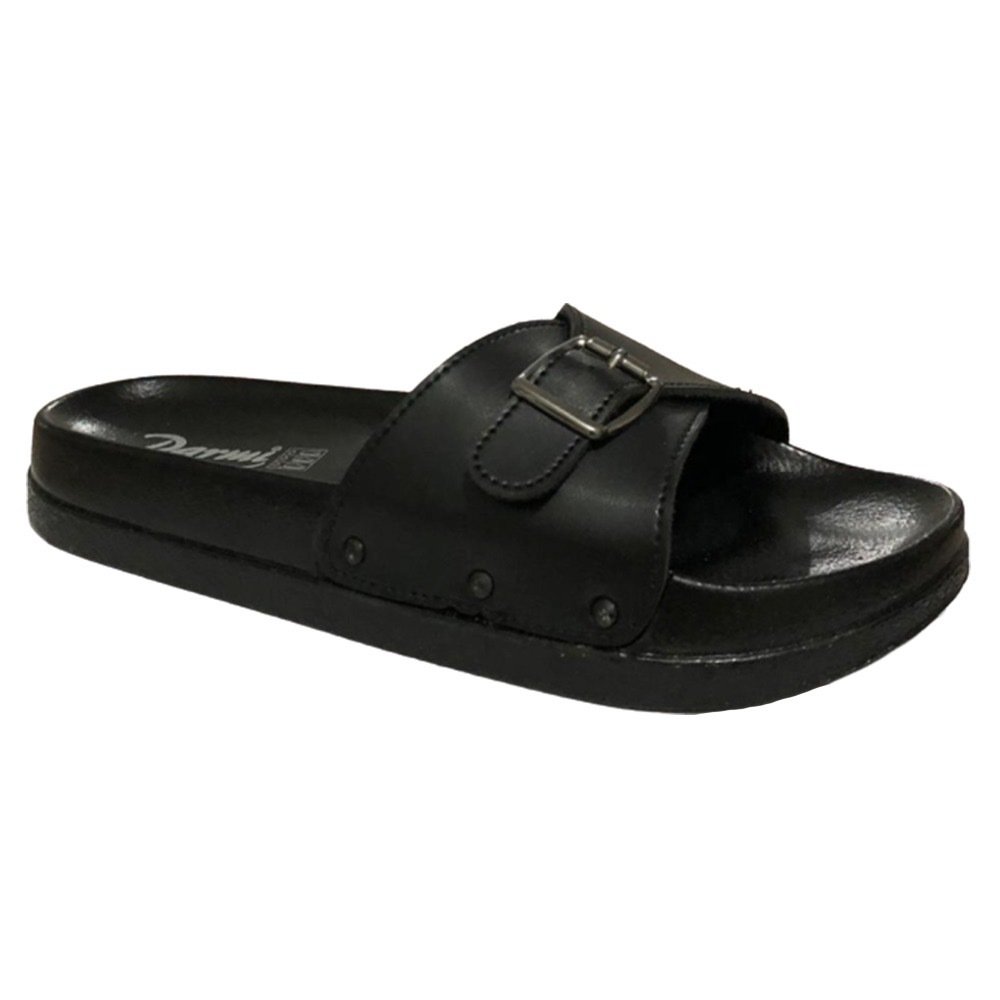 Parmi 19103 Siyah Kadın Günlük Tokalı Ayarlanabilir Terlik