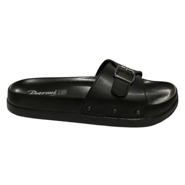 Parmi 19103 Siyah Kadın Günlük Tokalı Ayarlanabilir Terlik