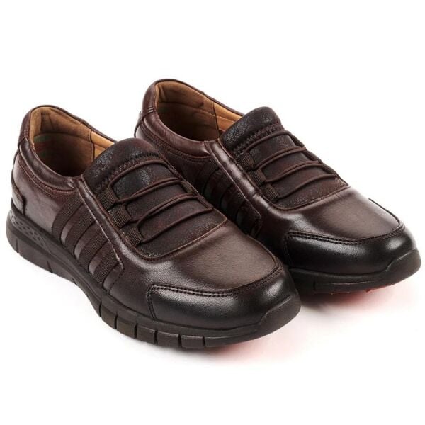 Forelli 29410-G Fulya Kahve Kadın Comfort Deri Ayakkabı