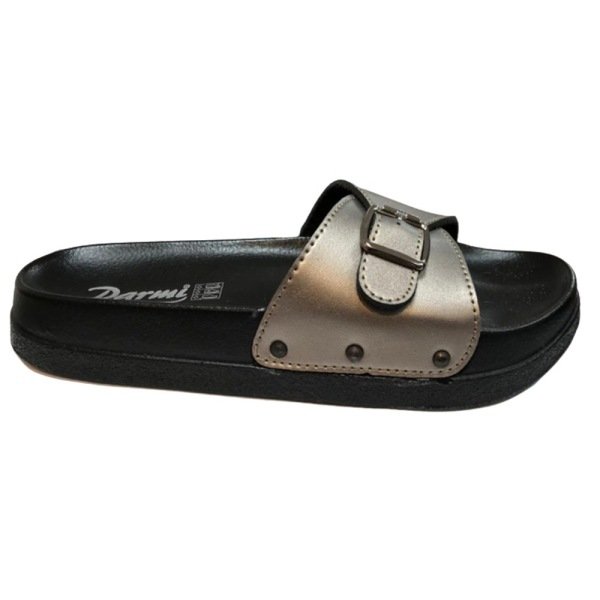 Parmi 19103 Platin Kadın Günlük Tokalı Ayarlanabilir Terlik