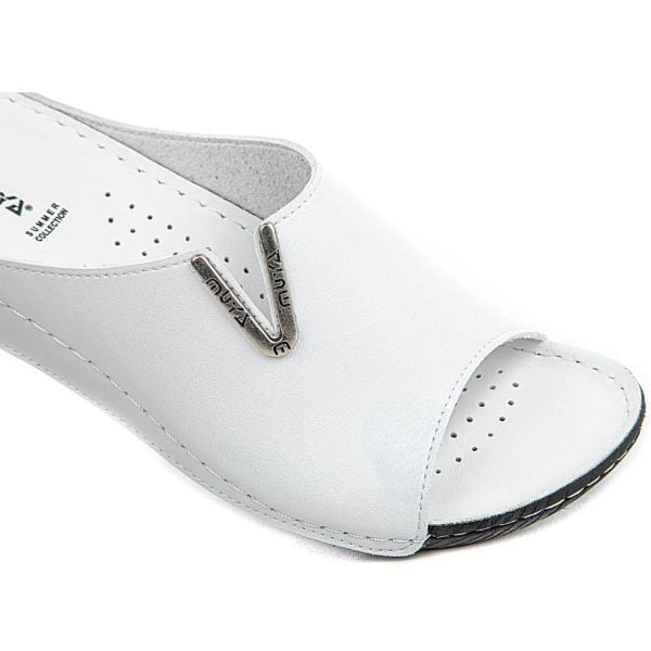 Muya 31125 Nest Beyaz/Siyah Kadın Anatomik Terlik