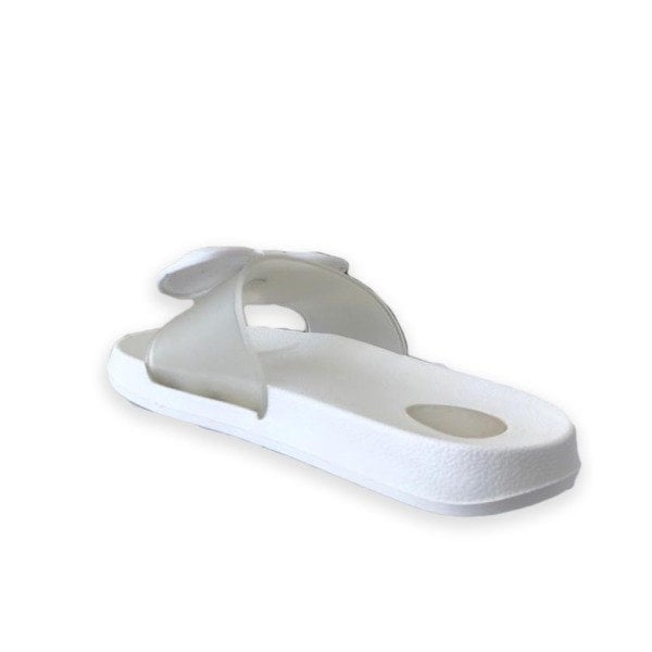 Defa 1135 Fiyonklu Beyaz Kadın Havuz/Deniz Terlik